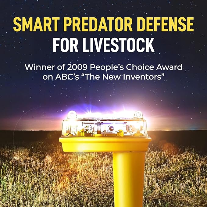 Solar Foxlights Predator Deterrent with LED Flash – Night Wildlife Repeller for Chickens, Ducks