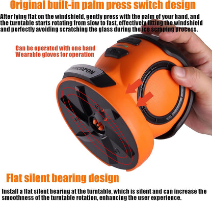 3-in-1 Electric Ice Scraper for Cars & Home – Cordless Handheld Defroster, Cleaner & Polisher, 500