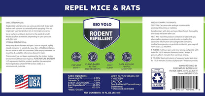 Rodent Repellent Spray, 16oz – Effective Natural Peppermint Formula Repel Mice, Rats, Squirrels