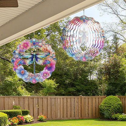 Dragonfly Wind Spinners, Dragonfly Gifts for Women, 12-Inch 3D Kinetic Stainless Steel Metal Wind