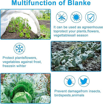2 Pack Plant Covers Freeze Protection 10 x 30FT 1.2oz Frost Cloths Forst Blankets for Winter