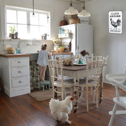 Funny Chicken Gifts Chicken Cluck Around and Find Out Tin Sign for Home Farm Chicken Coop Farmhouse