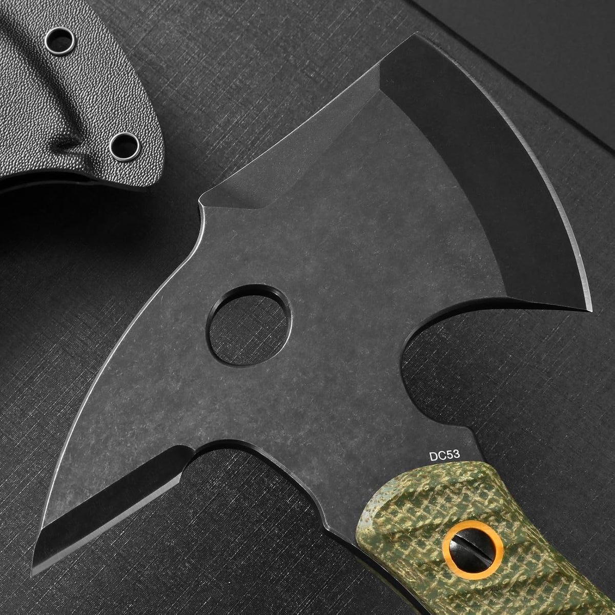 C1342 Camping Axes,DC53 Steel Blade Micarta Handle Chopping Axe Bushcraft Camping Axes Survival