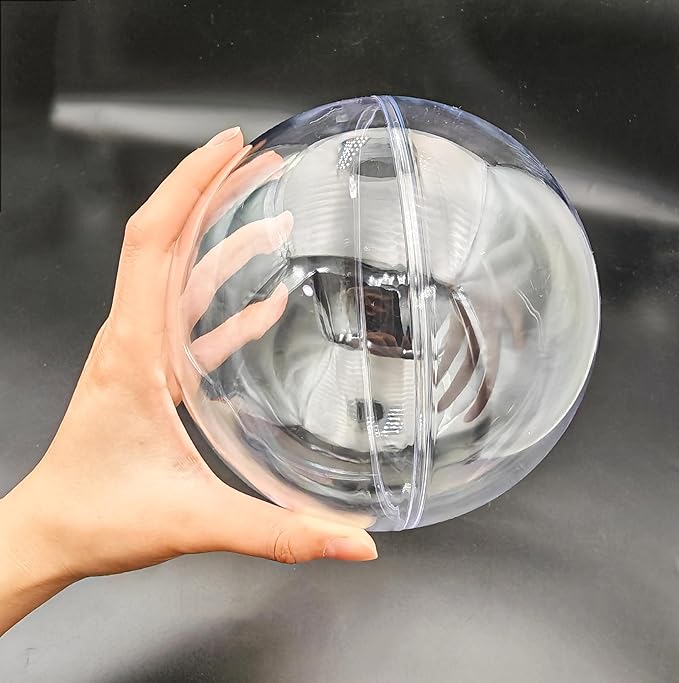 Acrylic Hollow Ball, Clear Plastic Fillable Ornaments Ball, DIY Clear Plastic Balls for New Years