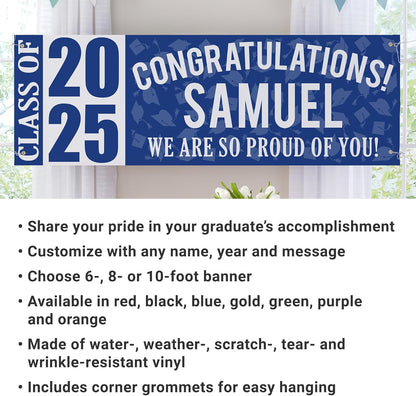 Let's Make Memories Personalized Graduation Banner Class of 2025 - Graduation Party Decorations