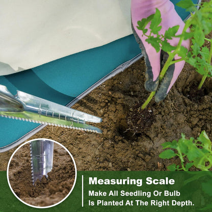 Haliaeetus Multi-Use Weed Trowel, Stainless Steel Dandelion Fork Puller, Serrated Edges Manual Weed