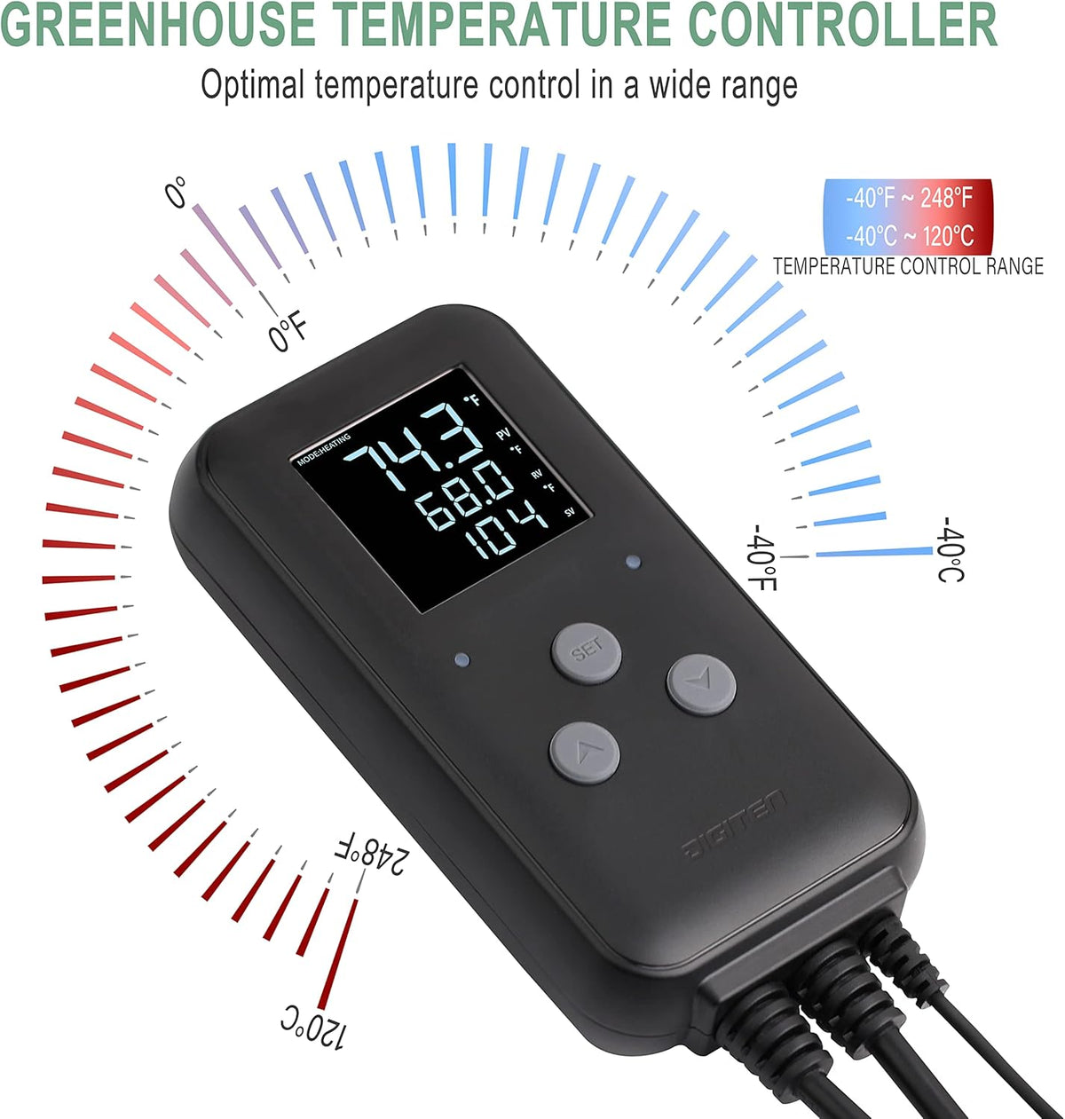 DIGITEN Waterproof Temperature Controller DTC310 Digital Temperature Controller Aquarium