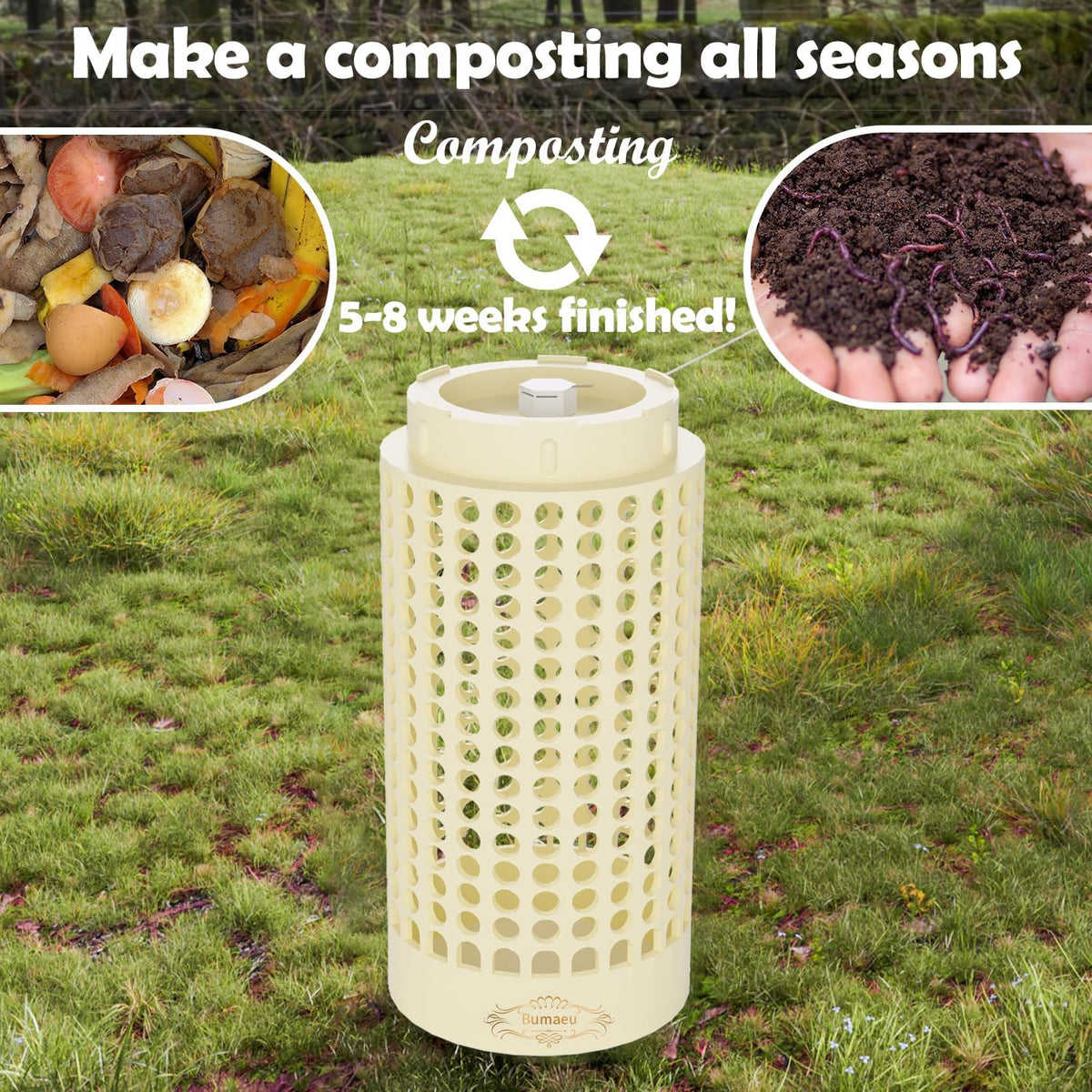 Underground Worm Farm, Garden Mini vermicomposting bin for use in Outdoor Gardening from Kitchen