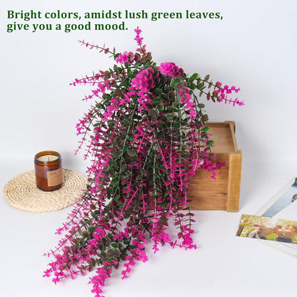 Fake Monkey Plants Hanging Eucalyptus Vines Fake Vines Faux Hanging Plants for Outdoor Garden Yard