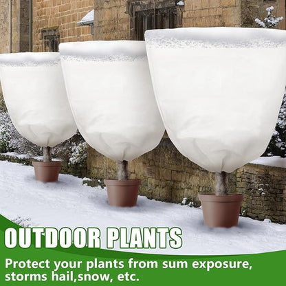 NNG 5PCS Winter Plant Covers Freeze Protection 47.2x47.2Inch Frost Blanket Shrub Covers with Zipper