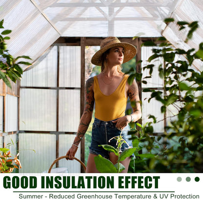 Tatuo 12 Pack 4' X 2' X 0.16'' Polycarbonate Greenhouse Panels Polycarbonate Sheets Twin-Wall Roof