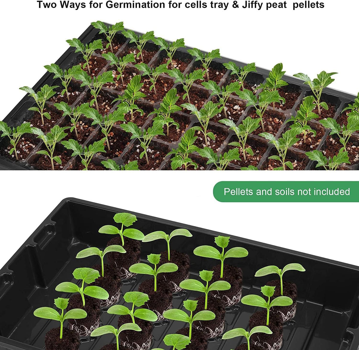 MIXC Seedling Trays Seed Starter Tray, 5-Pack Mini Propagator Plant Grow Kit Greenhouse with