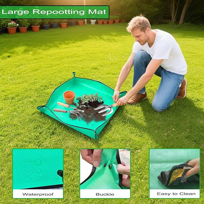 14 PCS Garden Tool Set with Soil Moisture Meter, Stainless Stell Heavy Duty Gardening Hand Tools