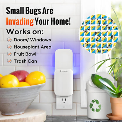 Mosalogic Fruit Fly Traps for Indoors Gnat Trap for House Indoor-600 Sqft Protection Area UV Fly