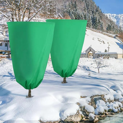 4 Pack Winter Plant Covers Freeze Protection, Frost Blankets Cloths With Zipper/Drawstring, Frost