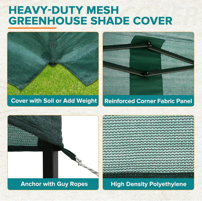EAGLE PEAK Replacement Mesh Cover for 8x6 Portable Walk-in Pop up Greenhouse, Front and Rear