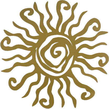 Riverside Designs Wacky Sun Metal Wall Art Indoor/Outdoor Decor - 24" Gold Rust Proof Wall
