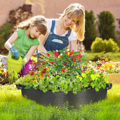50 Gallon Plant Grow Bags, Large Fabric Raised Garden Bed with Handles, Durable Garden Beds