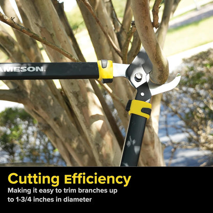 Jameson Heavy-Duty 29″ Bypass Lopper | 1-3/4″ Cutting Capacity | Non-Stick Blade | Aluminum Frame |