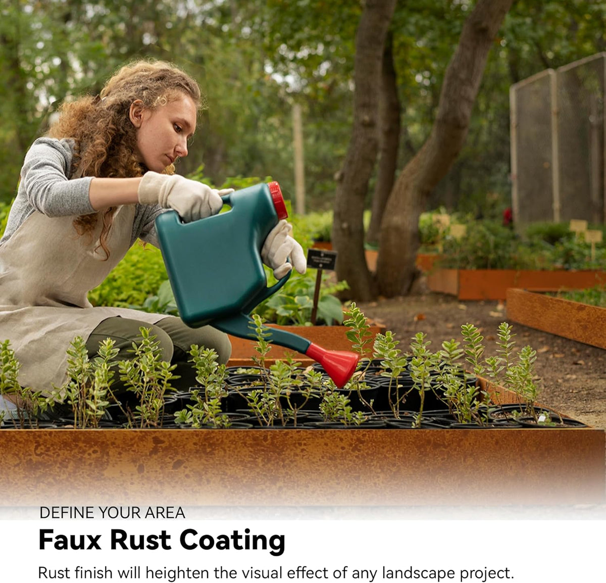 Worth Galvanized Steel Landscape Edging 4.5" x50' Metal Garden Edging Roll Flexible Bender Border
