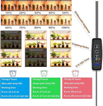 Grow Lights for Indoor Plants,Ultra-Thin Panel Grow Lamp,158LEDs Full Spectrum Grow Lights for