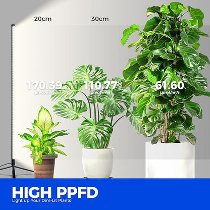 Barrina Vertical Grow Light T10, 42W 5000K, Full Spectrum LED Plant Light for Indoor,Standing Wide