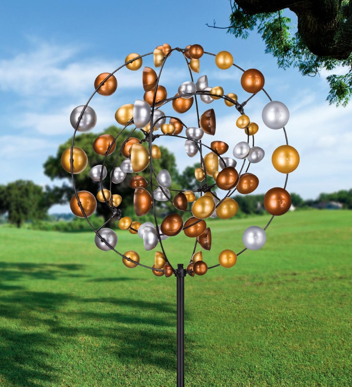 Regal Art & Gift Gyroscope Wind Spinner – Metal Yard Decorations Outdoor | Kinetic Garden Spinner