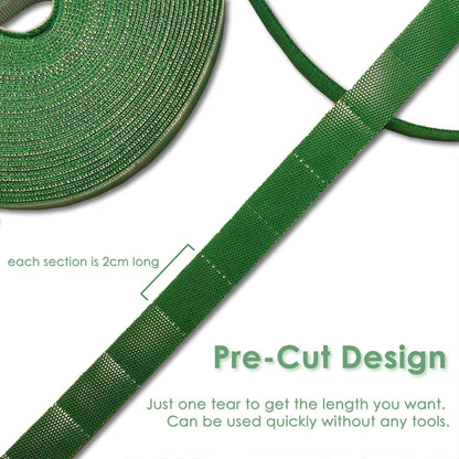 Garden Tie Green Strap Plant Supports Gentle on Plants Pre-Cut Design Tearable Reusable Sturdy