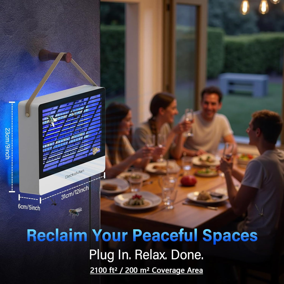 GeckoMan LED Indoor Bug Zapper Indoor Fruit Fly Trap for Indoors Mosquito Zapper Fly Zapper