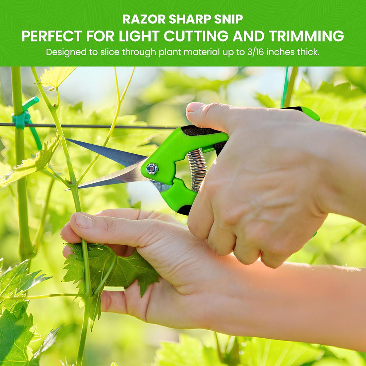 GARDEN GURU Razor Sharp Snip – Professional Garden Pruning Shears Trimmers Scissors – Super Sharp