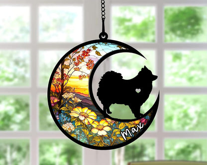 Personalized Dog Memorial, Custom Name Pomeranian Dog Christmas Ornament with Name, Custom Breeds