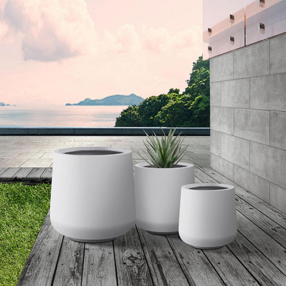 Kante 15.3"+11.6"+8.2" Dia Round Concrete Planter, Large Outdoor Indoor Planter Pots Containers