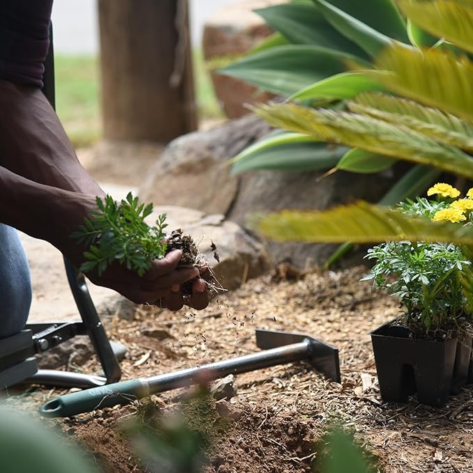 Yard Butler Terra Garden Hand Tools - Weeding Hand Tiller Tool for Efficient Gardening - Weed