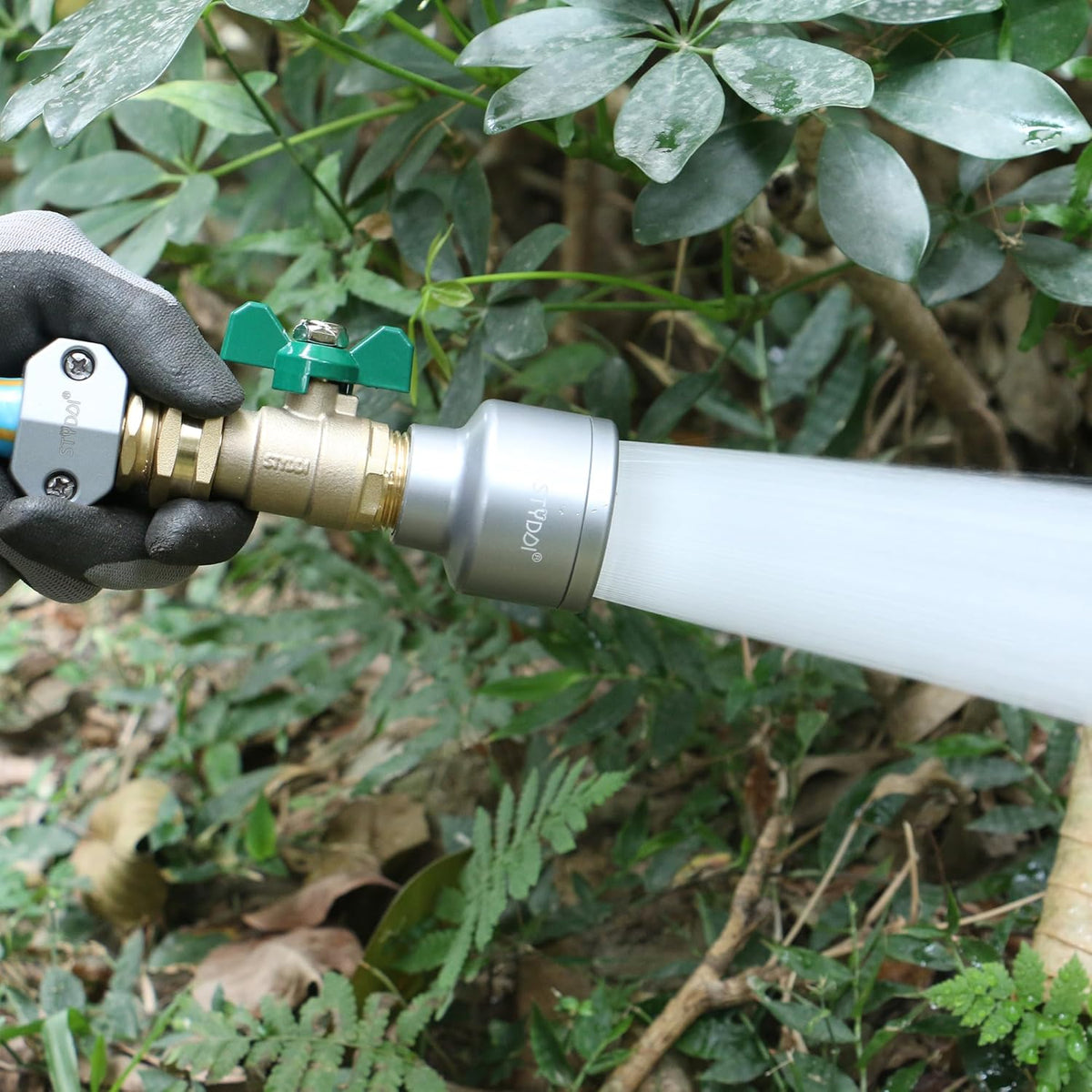 STYDDI Full Flow Brass Garden Hose Shut Off Valve, Heavy Duty 1-Way No Restricted-Flow Water