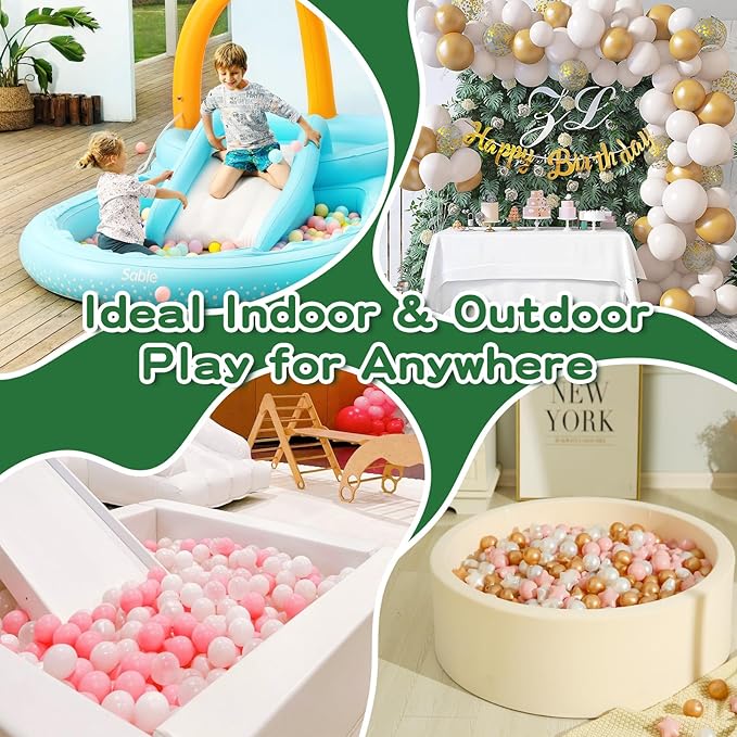 TRENDPLAY Plastic Balls for Ball Pits - Hollow Balls- Safe and Exciting Playtime - Perfect for Baby