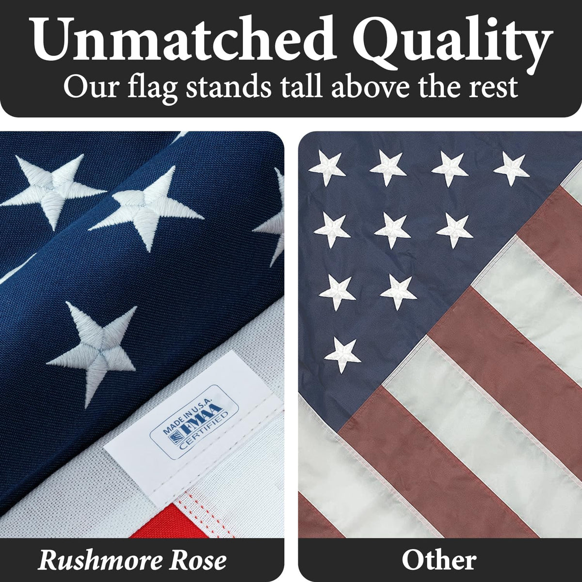 American Flags for Outside 5x8-100% MADE IN THE USA -Indestructible Durable Outdoor Heavy Duty Spun