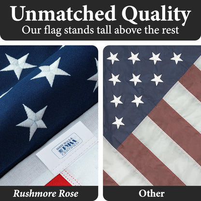 American Flags for Outside 6X10-100% MADE IN THE USA - Indestructible Heavy Duty Spun Polyester US