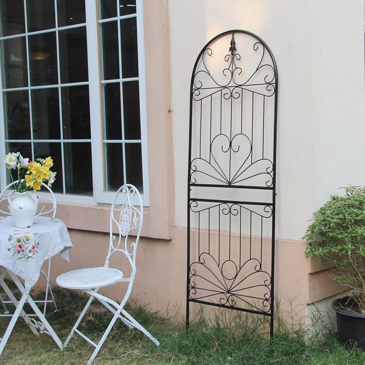SCENDOR Trellis for Vines and Climbing Plants Outdoor, 70.8" H x 24.5" W Iron Wire Lattices Grid