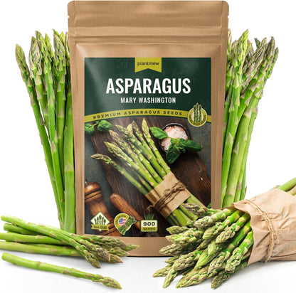 Mary Washington Asparagus Seeds - 900 Seeds, Non-GMO Heirloom Organic Seeds with Planting