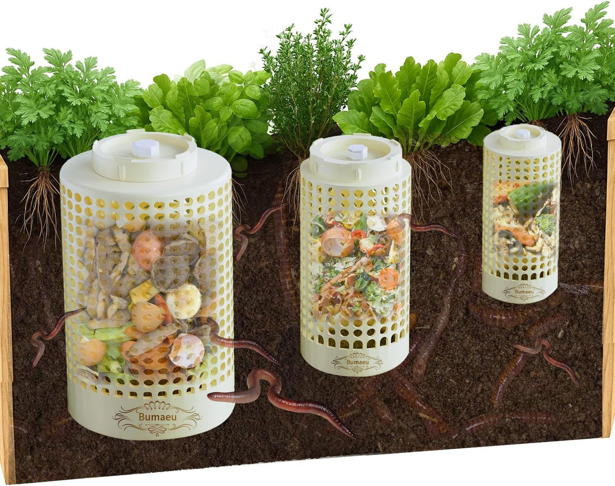 Underground Worm Farm, Garden Mini vermicomposting bin for use in Outdoor Gardening from Kitchen