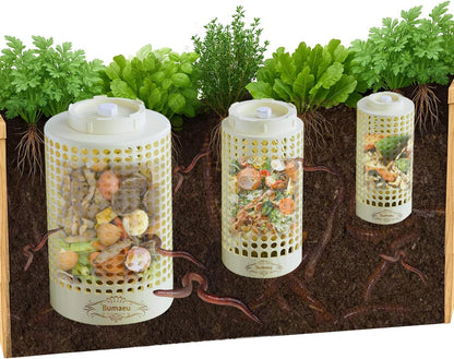 Underground Worm Farm, Garden Mini vermicomposting bin for use in Outdoor Gardening from Kitchen