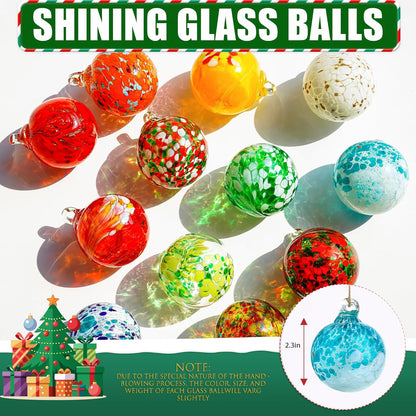 Hand Blown Glass Gazing Balls for Garden Hanging Friendship Balls Christmas Ball Ornaments for Xmas