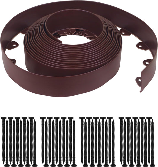Gardzen Landscape Edging Kit, 40-Foot Long, 3-Inch Tall, No Dig Garden Edging Border for Flower