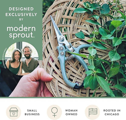 Modern Sprout Pruning Shears - Herb Snipping Scissors- Lightweight Gardening Tools W/Easy Lock