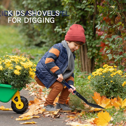 WIKER Kids Shovel,Small Shovels for Digging,Beach Shovels for Kids Heavy Duty,28 Inches,Short