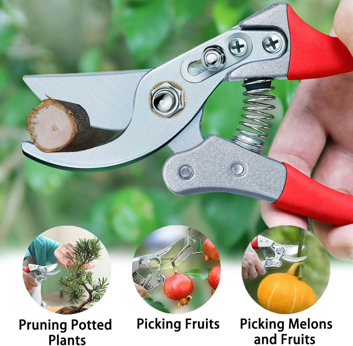 Kynup Pruning Shears, Gardening Scissors, Pruners for Gardening, Garden Grass Clippers Hand Hedge