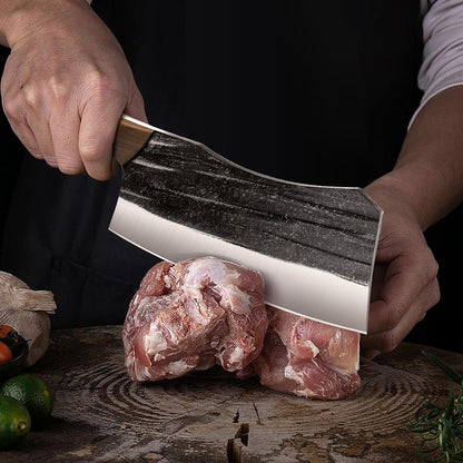 HOSHANHO Butcher Knife Set, 3-Piece High Carbon Steel Serbian Chef Knife Set of Heavy Duty Boning