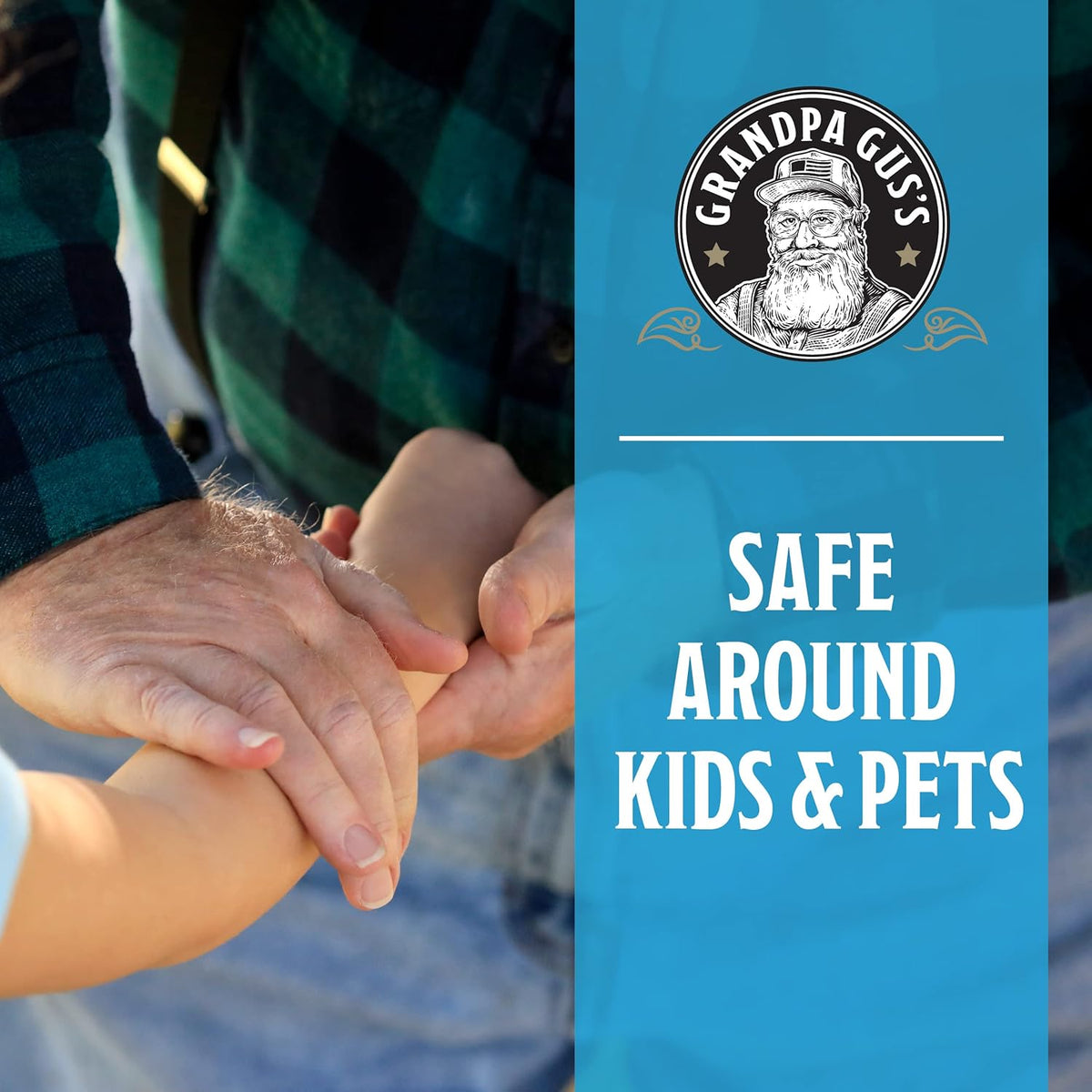 Grandpa Gus's Natural Mosquito Repellent Spray, Time-Release Plant-Based Actives, Non-Greasy, No