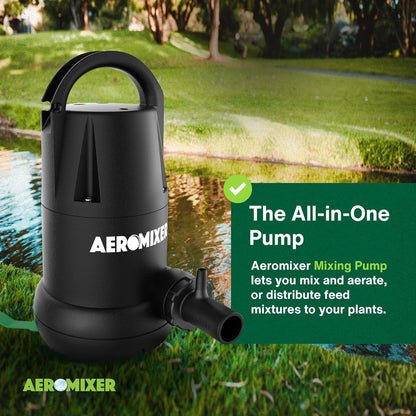 Aeromixer Regular 3/4 HP Submersible Mixing + Aerating Pump - Submersible Water Pump for Nutrient