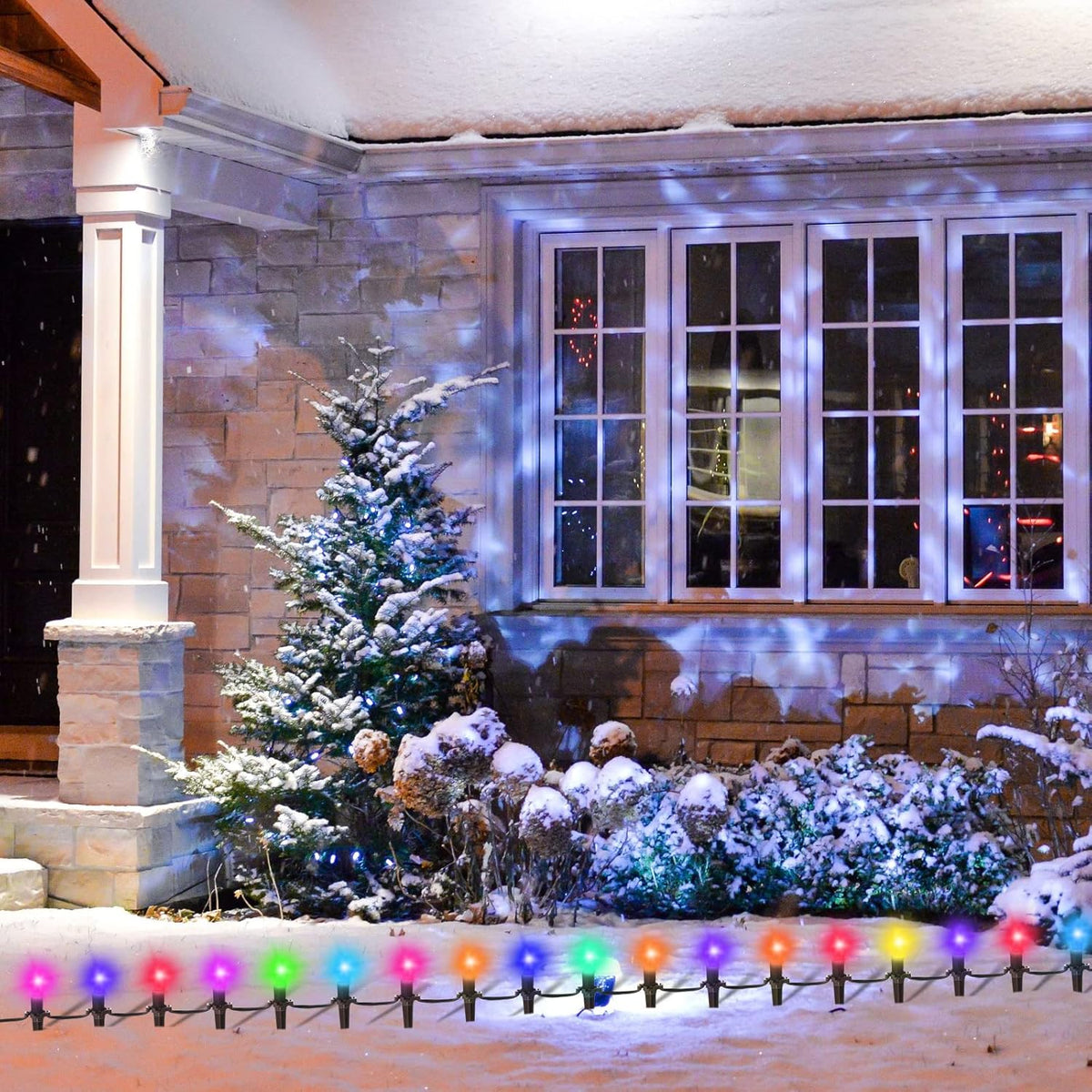 Jetec 200 Pieces Christmas Light Stakes Universal Yard Lawn Holiday 7.5 Inches Light Ground Stakes